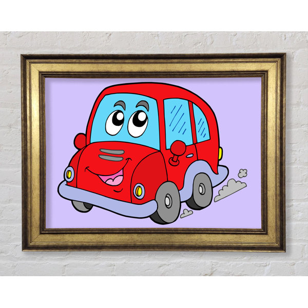 Brayden Studio Auto mit Gesicht Smokey Lilac - Einzelner Bilderrahmen